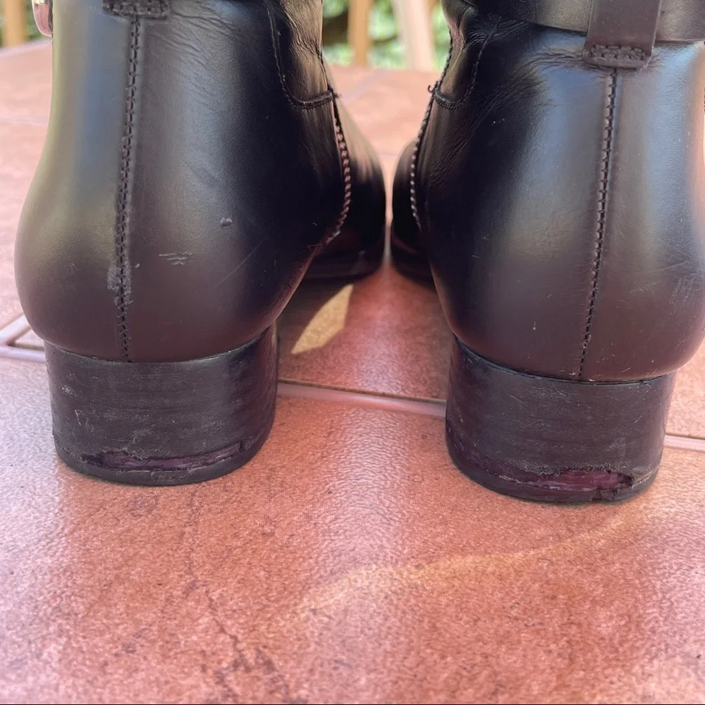 MICHAEL Michael Kors Women's Preston Leather Tall Riding Boots - Black Size 8.5M - Picture 6 of 9
